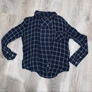 Navy Blue Aeropostale Flannel with Pocket